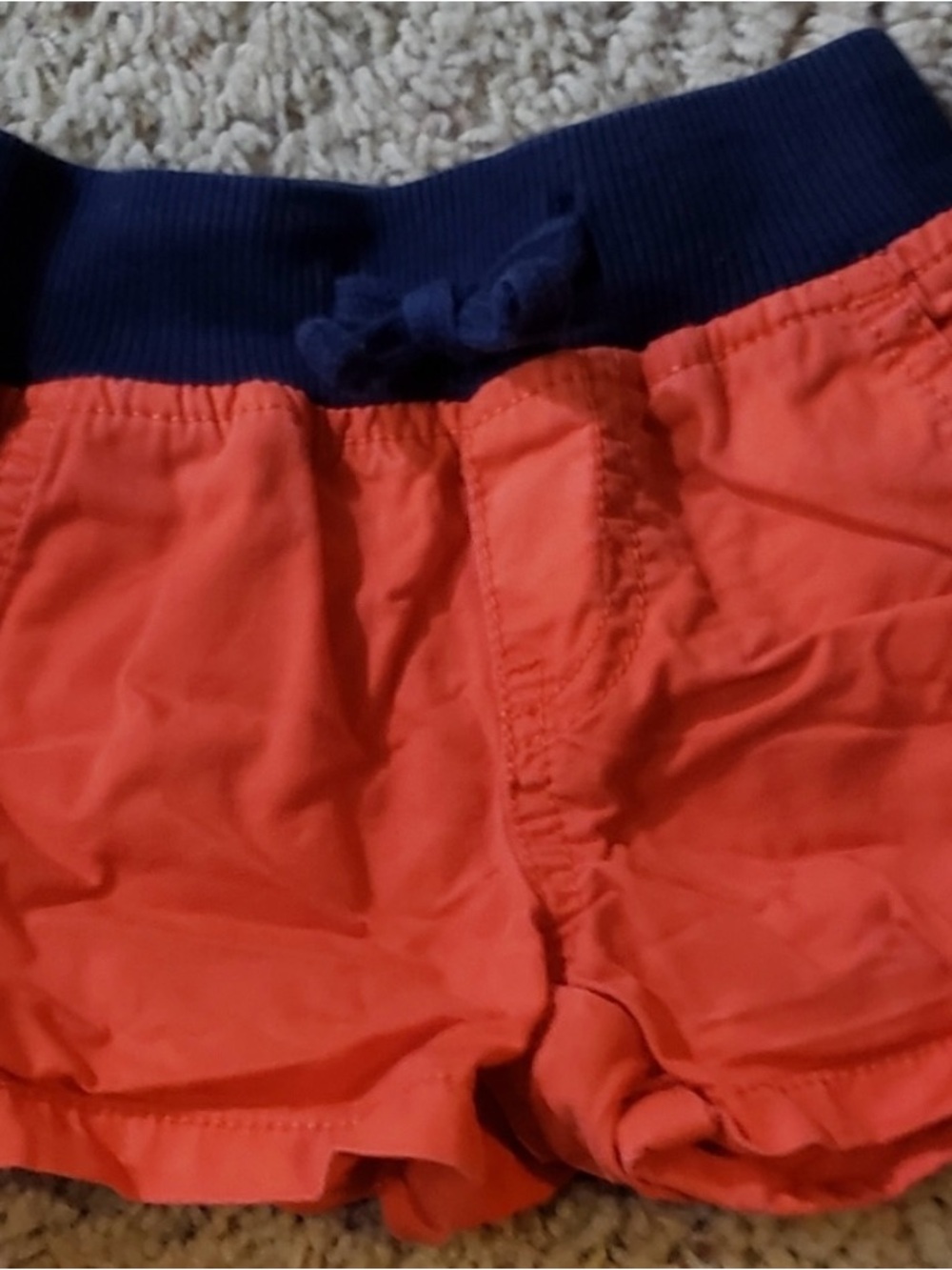 Gymboree Navy and Coral Baby Shorts